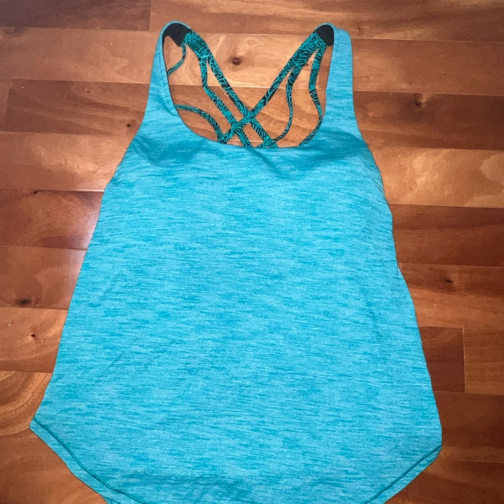 Lululemon Free To Be Serene Tank (2 In 1) *Medium Support 
Teal